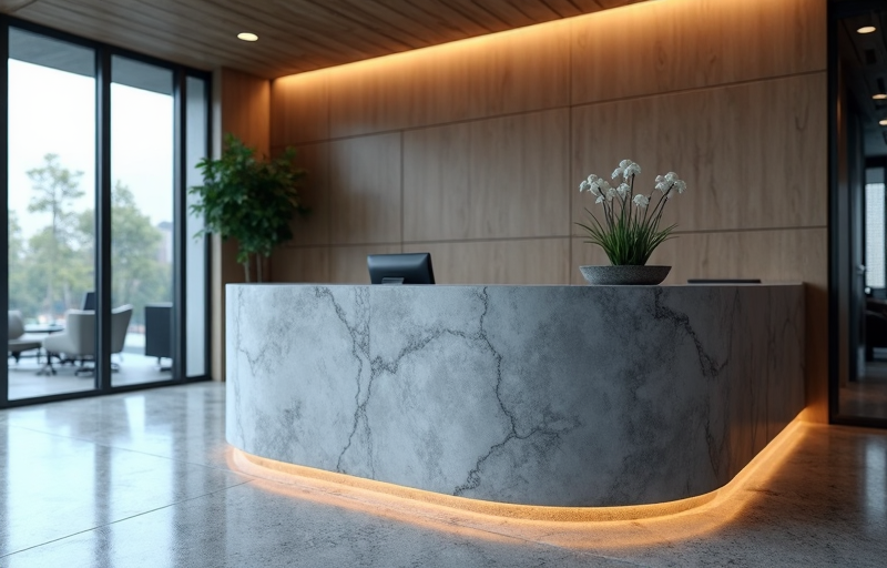 Habillage mobilier - Banque d'accueil